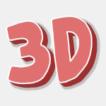 Generator font 3D gradien menarik