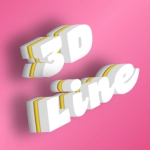 Teks dengan efek 3D menarik