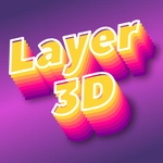Teks 3D: efek gradien dari lapisan