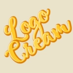 Teks karamel - font dengan efek krim