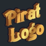 Font emas 3D yang indah