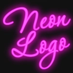 Konstruktor font PNG neon