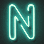Animasi GIF teks neon
