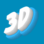 Animasi GIF font 3D