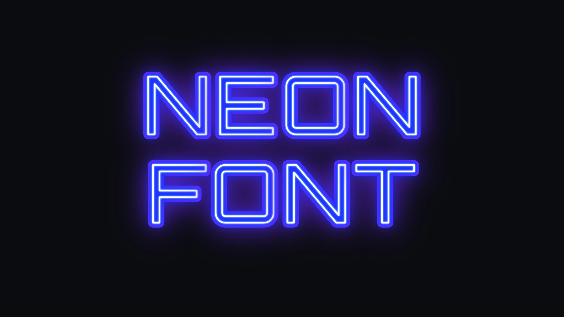 Tulisan menarik dengan font neon klasik