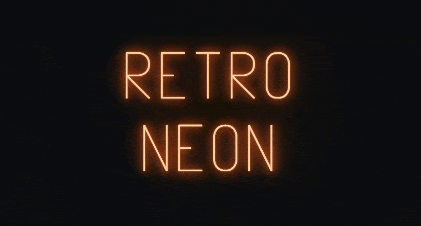 Neon gaya retro