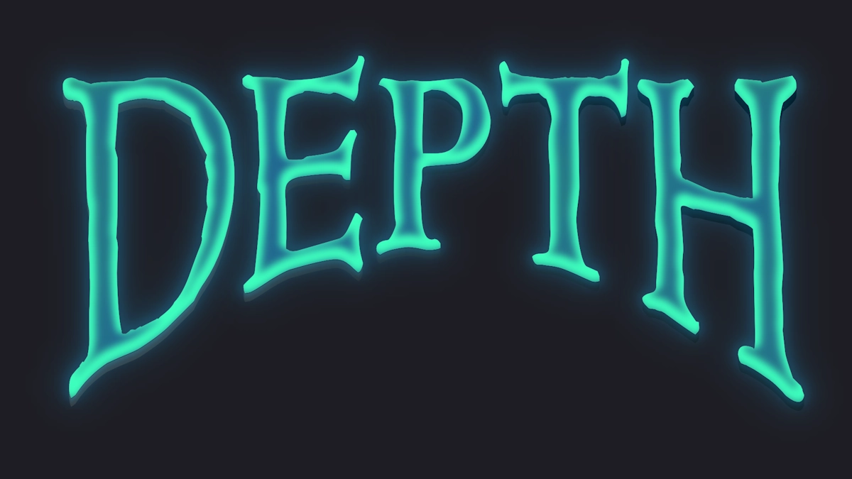 Font biru laut bersinar misterius