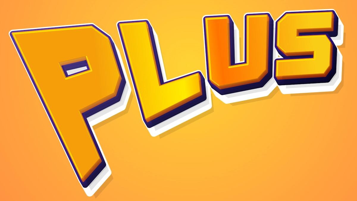 Stiker font 3D oranye untuk game dan pratinjau
