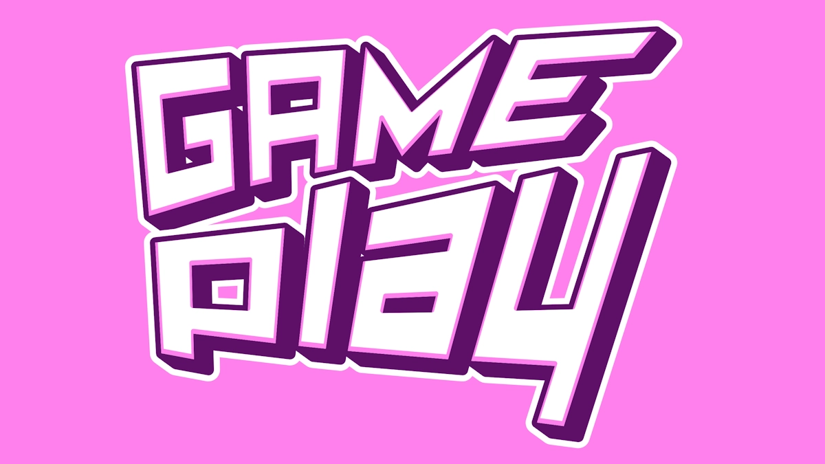 Teks 3D game ungu untuk gamer dan streamer