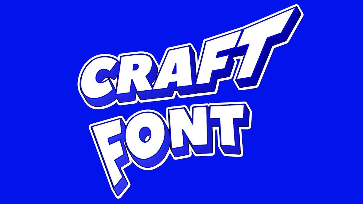 Teks 3D putih-biru dinamis dengan kontur untuk pratinjau