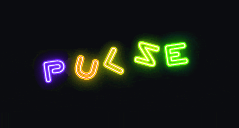Teks neon berwarna-warni