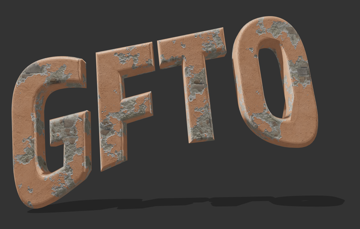 Tulis teks dengan font berbentuk plester