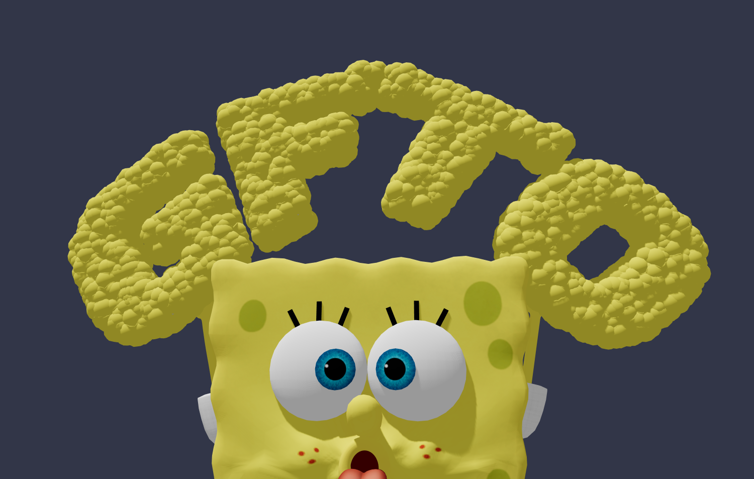 Font indah dalam gaya SpongeBob