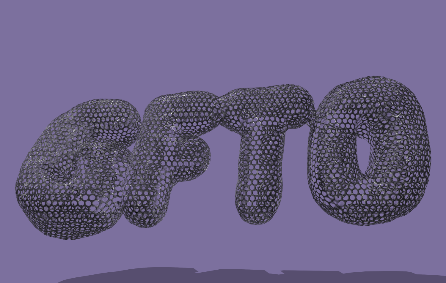 Font futuristik dengan sel-sel yang indah