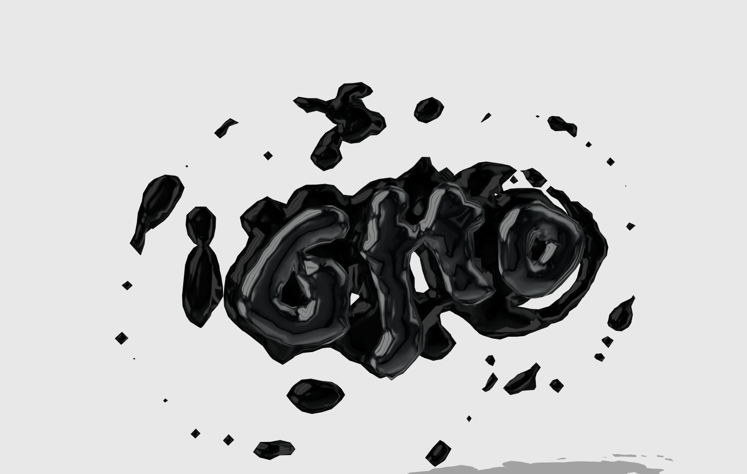 Buat teks dengan font berbentuk resin