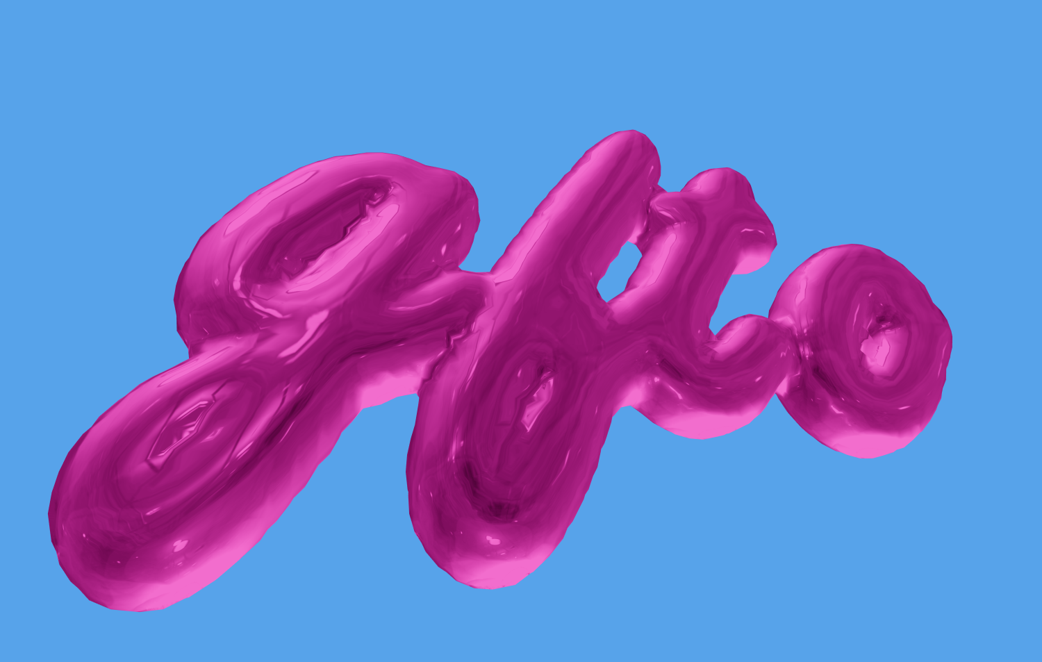 Font indah berbentuk balon udara