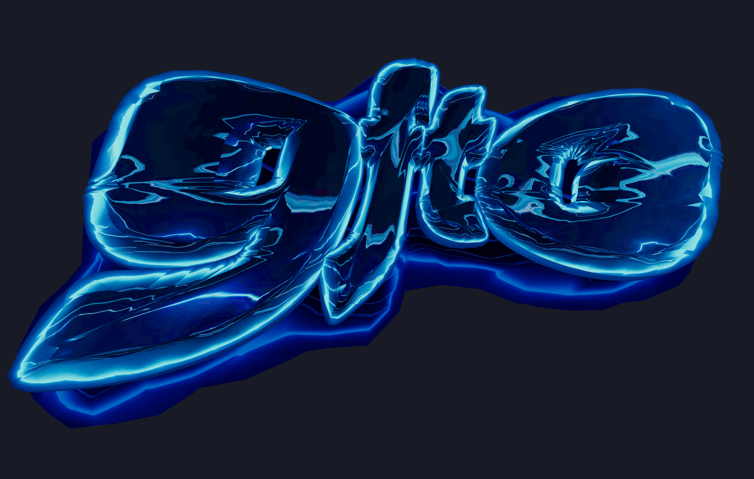 Katakan yang indah dengan font holografik