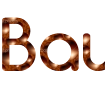 Buat teks tak terulang dengan font Comfortaa di latar belakang cokelat